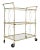 Brass Drinks Cart With Decorative Scroll Work For Sale