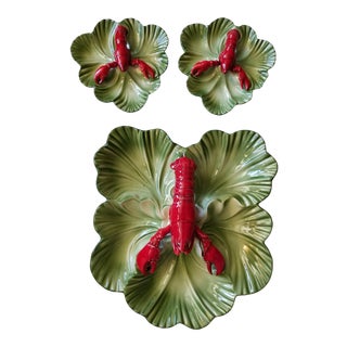 Vintage Keeler Ceramic Lobster Set For Sale