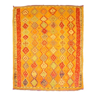 Vintage Colorful Square Moroccan Rug - 4'5" x 5' For Sale