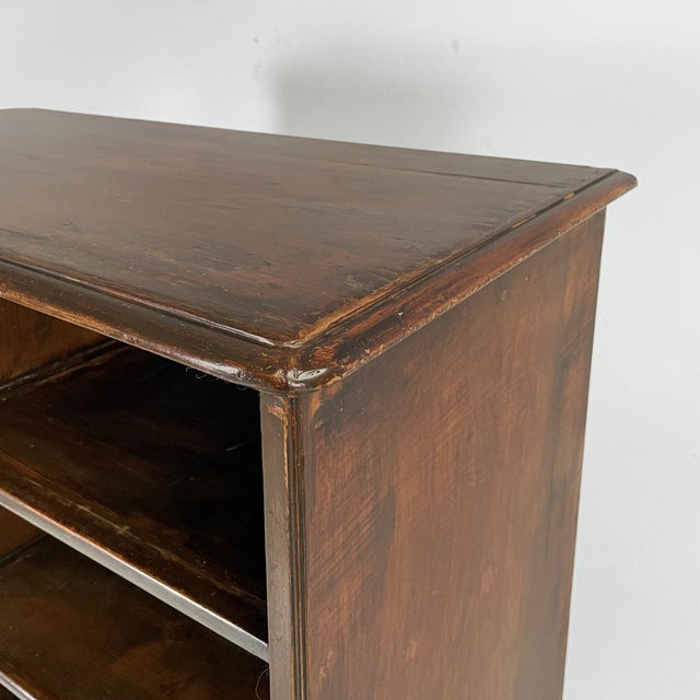 Brown Italian 19th Century Style Wooden Cabinet or Bookcase, 1930s For Sale - Image 8 of 17