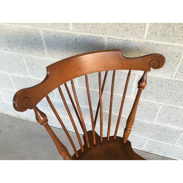 Ethan Allen Ethan Allen Windsor Brace Back Side Chairs (14-6072) - Set of 4 For Sale - Image 4 of 10