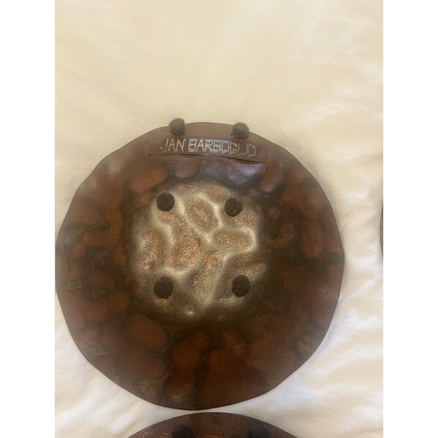 Jan Barboglio Moose Metal Plates 4 Piece Set Rustic Handcrafted Wildlife Decor Collection For Sale - Image 12 of 12