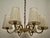Josef Frank Six-Arm Chandelier in Brass with Silk Shades by Josef Frank for Oswald Haerdtl, 1935 For Sale - Image 4 of 16