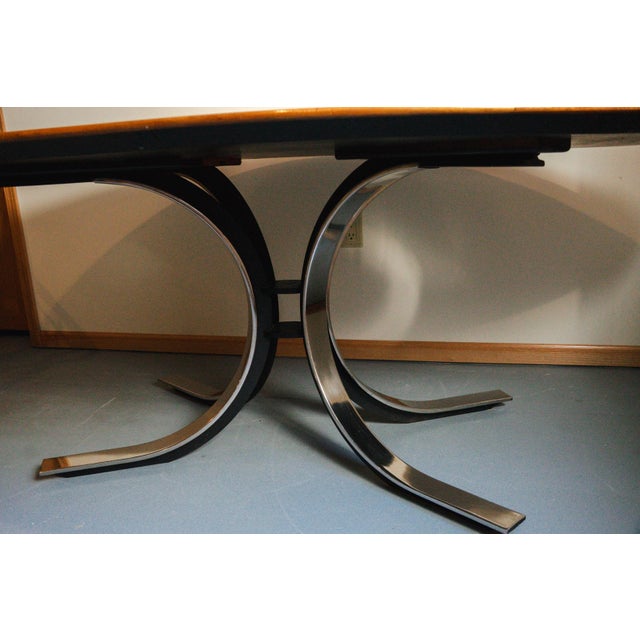 1950s Attributed to Osvaldo Borsani for Stow Davis Sunburst Oval Dining Table For Sale - Image 12 of 18