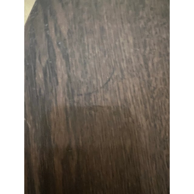 Wood Hans Wegner Wishbone Chairs 6 and Table With Leaf in Smoked Oil and Oak - Set of 7 For Sale - Image 7 of 9