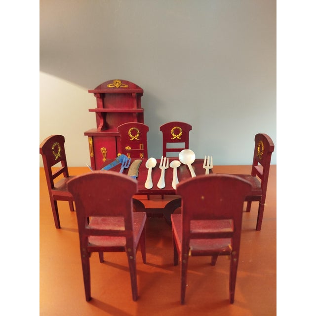 Toy Furniture Set, Spain, Early 20th Century, Set of 8 For Sale - Image 10 of 12