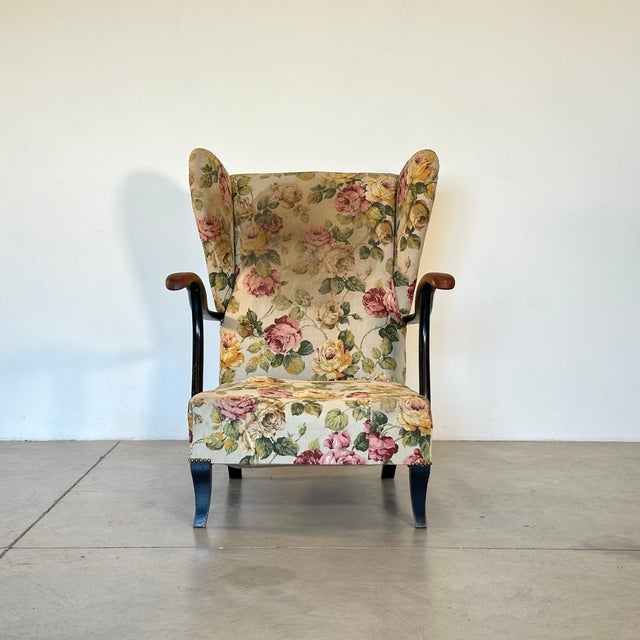 Brown Italian Armchair in the style of Paolo Buffa, 1940s For Sale - Image 8 of 15