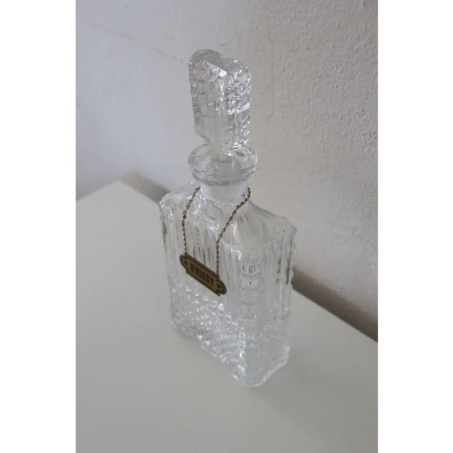 Italian Glass Whiskey Bottle, 1980s For Sale - Image 3 of 6