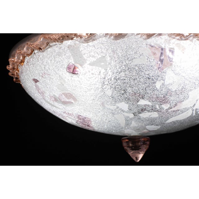 1970s Italian Multicolor and Pink Murano Glass Ceiling Fixture, Murano, 1970 For Sale - Image 5 of 12