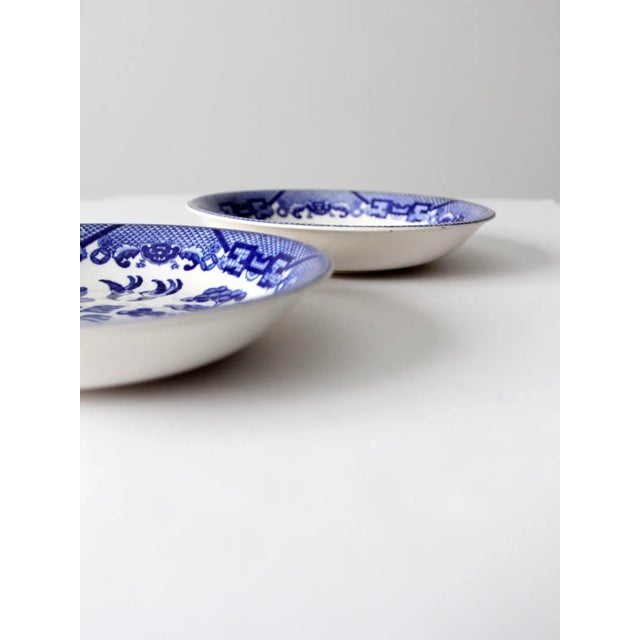 Vintage Blue Willow Bowls Pair For Sale - Image 4 of 11