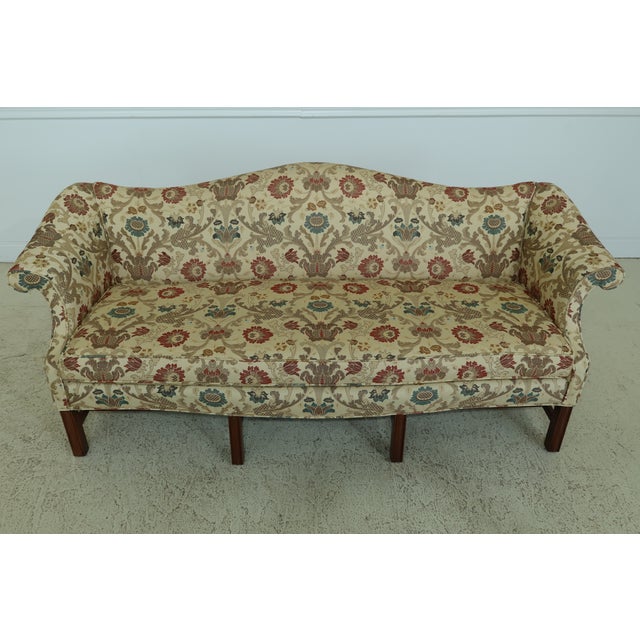 Chippendale Style Quality 8 Legged Mahogany Camelback Sofa Chairish