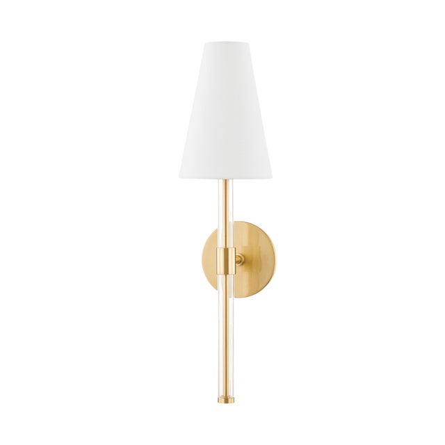 Traditional Mitzi Janelle 1-Light Wall Sconce, Aged Brass For Sale - Image 3 of 3