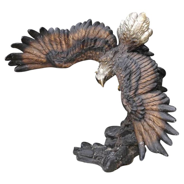 Large 20th Century Bronze Sculpture of an American Bald Eagle For Sale