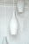 Mid-Century Scandinavian Three-Drop Cascade Opaline Cased Glass Bowling Pin Lights in Teak, 1960s For Sale - Image 9 of 15