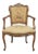 French Carved Walnut Needlepoint Armchair For Sale