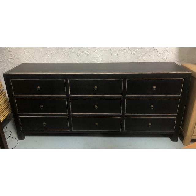Distressed Black 9 Drawer Dresser Chairish