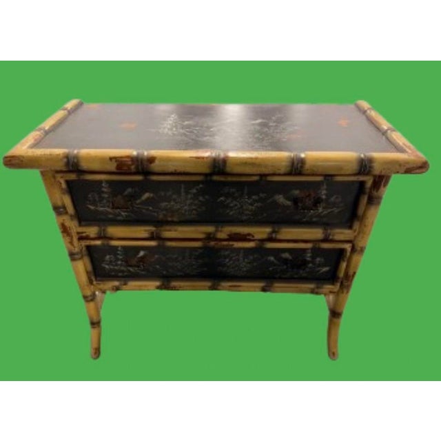 Wood Mid 20th Century Chinoiserie Style Accent Cabinet/Commode For Sale - Image 7 of 11