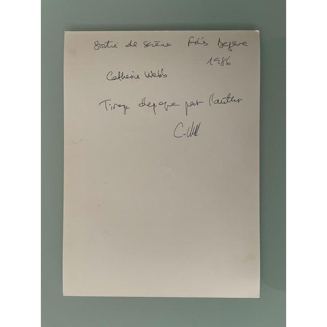 Catherine Webb, Exit from the Stage, 1986, RC Silver Gelatin Print For Sale - Image 5 of 6
