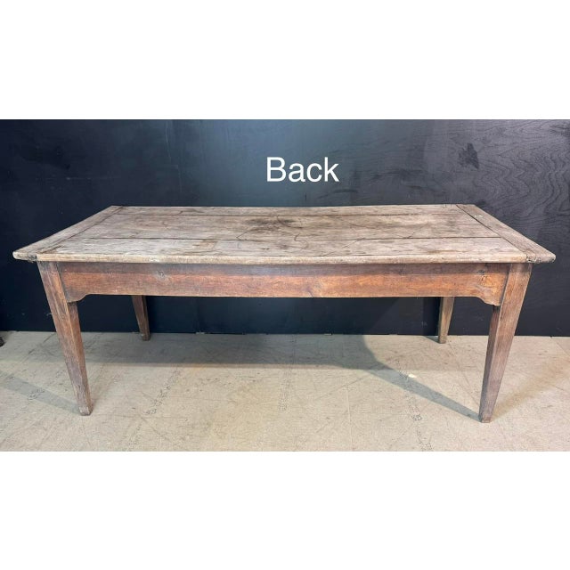 French Normandy Scrub Top Kitchen Dining Table, 1850 For Sale - Image 11 of 16