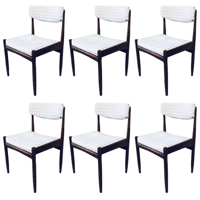 Mid-Century Scandinavian Teak Dining Chair Set, 1960s, Set of 6 For Sale