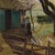 Framed Oil Painting on Canvas by Victor Mullie 'Farmyard Beneath the Trees' For Sale - Image 13 of 16
