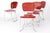 Red Aluflex Stacking Chairs by Armin Wirth, Germany, 1951, Set of 4 For Sale - Image 8 of 12