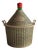 Large Vintage Wine Balloon in Grey Basket, Italy, 1950s For Sale