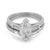 Contemporary 1950s Mid Century Gia 1.18 Carat Diamond Platinum Wedding Set, Size 5 For Sale - Image 3 of 7