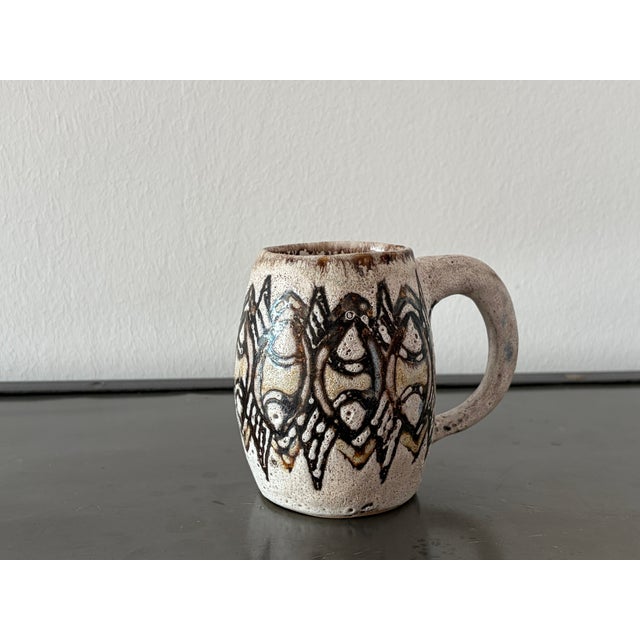 Maritime Mug with Stylized Fish Motifs from Rügen Keramik, 1970 For Sale - Image 11 of 18