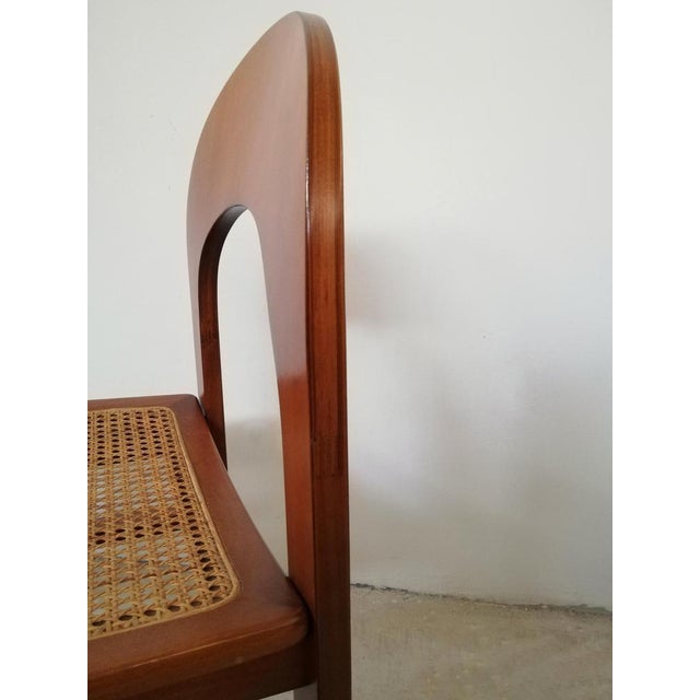 Arcadia Chairs in Curved Wood and Straw attributed to A. Caraceni for Tagliabue, 1970, Set of 6 For Sale - Image 10 of 14