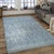 6x9 Blue Hand-Knotted Wool Diamond Lattice Geometric Modern Carpet Rug For Sale - Image 9 of 10