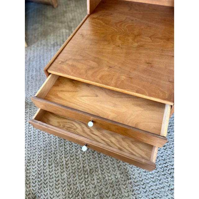 Drexel A Stunning Walnut Night Stand by Kipp Stewart for the Drexel Declaration Line, Circa 1960s. For Sale - Image 4 of 12