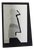 Italian Postmodern Screen-Printed Black Glass Mirror, 1980s For Sale