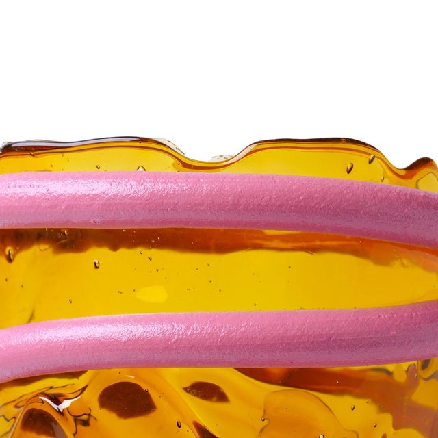 Mauve Pompitu I Vase in Amber by Gaetano Pesce for Fish Design For Sale - Image 8 of 9