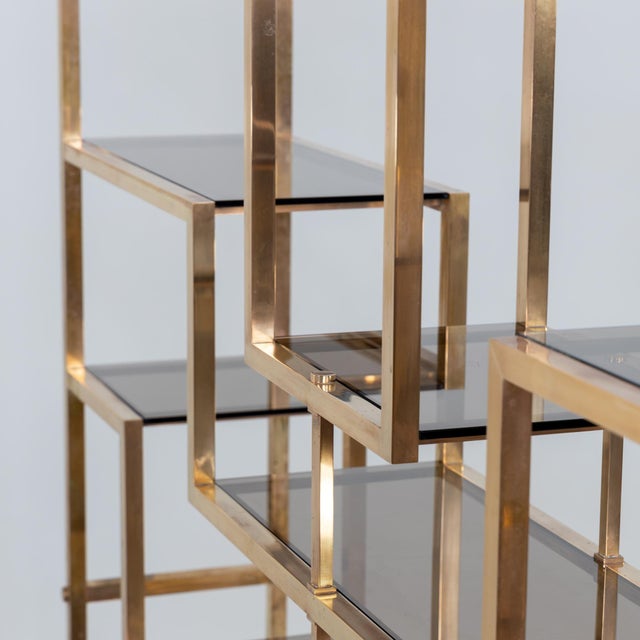 Kim Moltzer Kim Moltzer Modernist Brass Etagere For Sale - Image 4 of 9