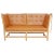 Spoke-Back Sofa in Cognac Aniline Leather by Børge Mogensen for Fritz Hansen For Sale
