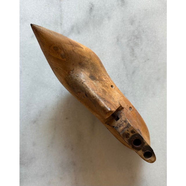 Wood Vintage Mid Century Wood Shoe Form For Sale - Image 7 of 9