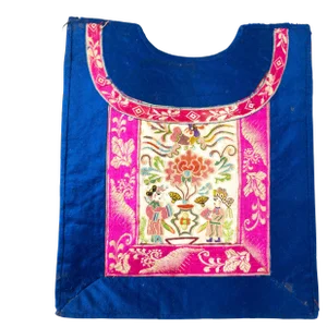 19th Century Chinese Fine Silk Embroidered Panel With Forbidden Stitch