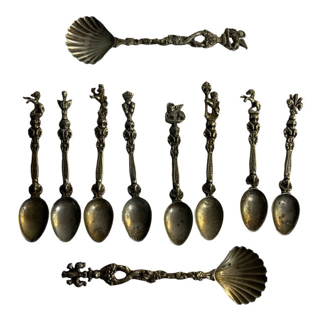 1960s Mid-Century Demitasse Spoon - Set of 10 For Sale