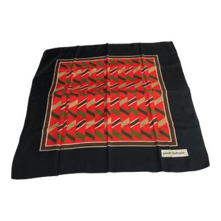 1970s Vintage Pierre Balmain Silk French Foulard For Sale