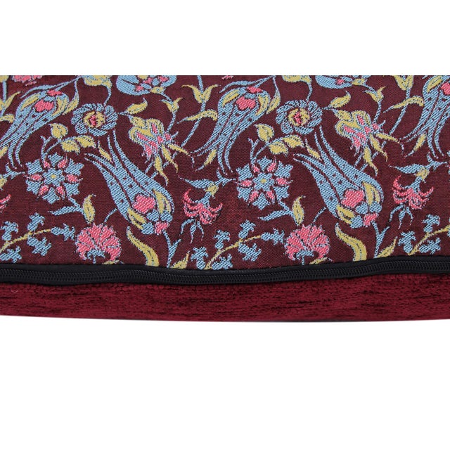 Shabby Chic Damask Floral Turkish Pillow For Sale - Image 4 of 9