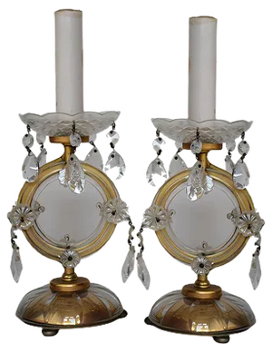 Viennese Crystal Glass Table Lamps from Lobmeyr, 1950s, Set of 2