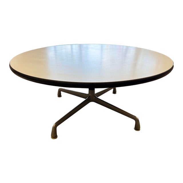 1960s Charles & Ray Eames for Herman Miller White Laminate Aluminum Base Coffee Table For Sale