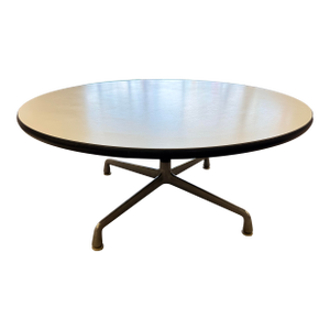 1960s Charles & Ray Eames for Herman Miller White Laminate Aluminum Base Coffee Table