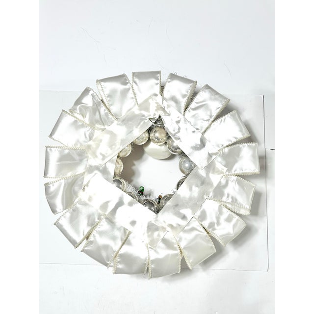 One-of-a-Kind Christmas Wreath With Vintage Blown Glass Snowman Ornaments For Sale - Image 11 of 11