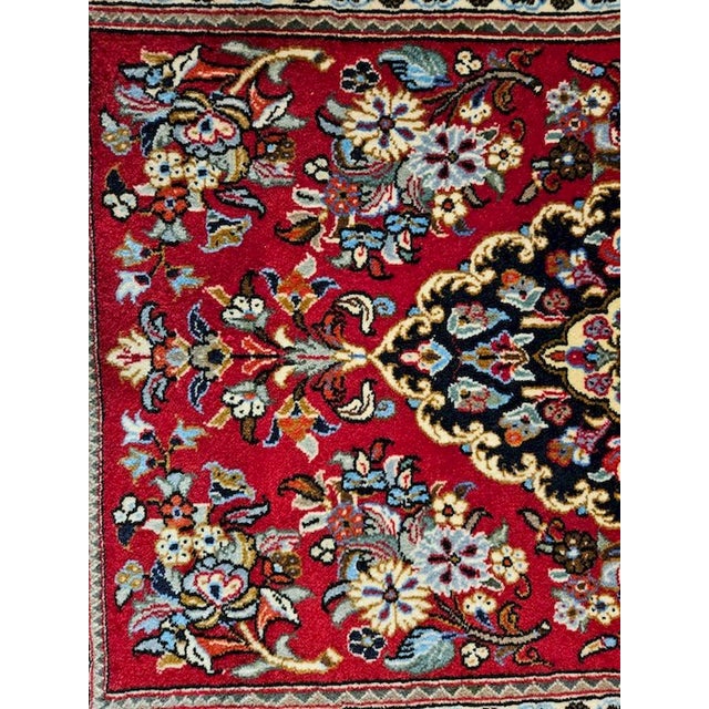 Blue Floral Motif with Central Medallion, 1980s For Sale - Image 8 of 10