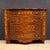 Dutch chest of drawers from the second half of the 20th century. A curved piece of furniture richly inlaid with floral...