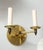Mid-Century Modern Bespoke Two-Arm Brass Sconces - a Pair For Sale - Image 3 of 9