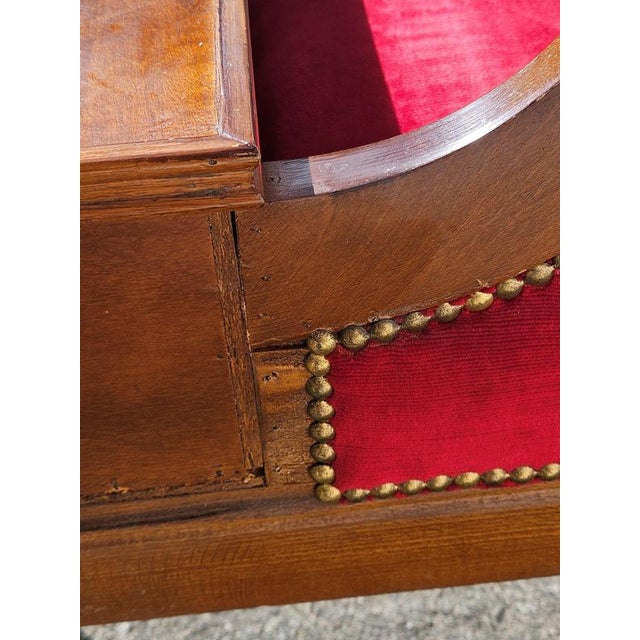 French Telephone Bench in Red, 1970s For Sale - Image 11 of 17