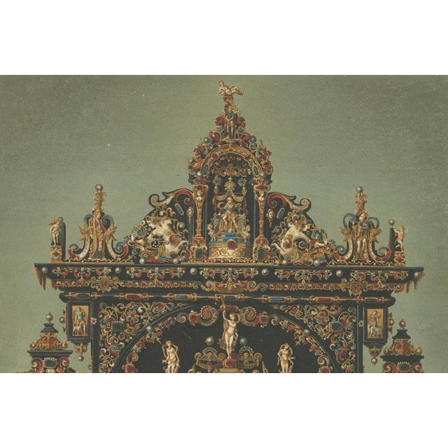 Bavarian Royal Chapel Altar Shrines, 1874, Chromolithographs on Paper, Set of 2 For Sale - Image 6 of 13